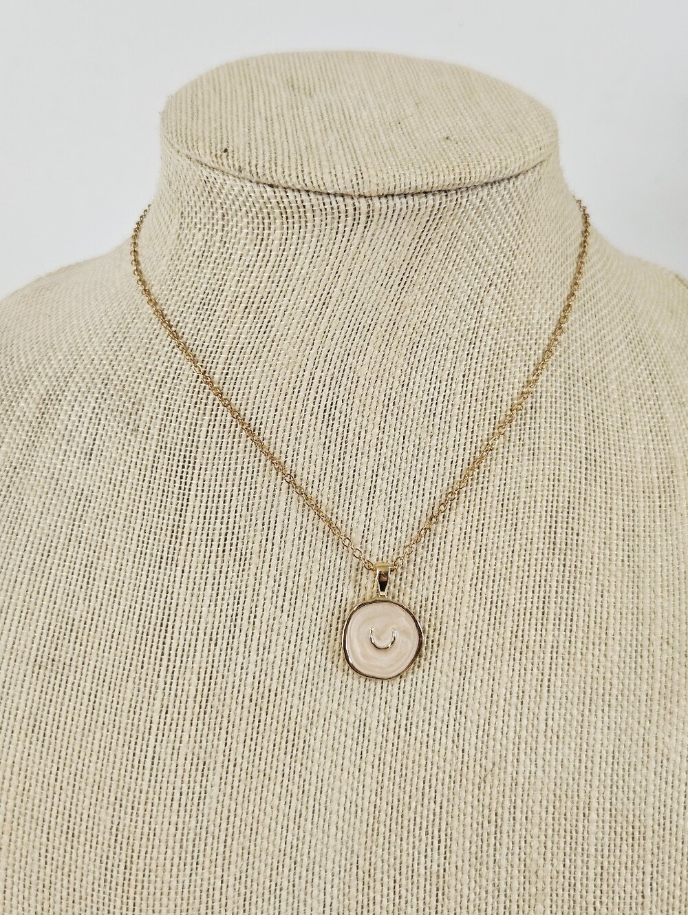 Louise Carter 18k Gold Plated Waterproof Moon Charm Pink Enamel Pendant Necklace